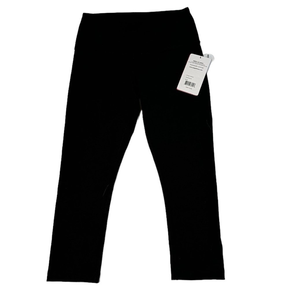 YOGALICIOUS Black High Rise‎ Capri Leggings Workout Walking Yoga size S NWT